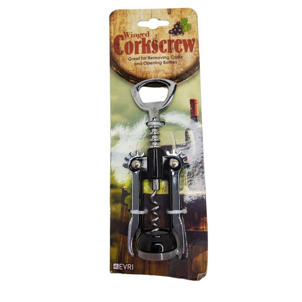 new evri winged corkscrew for corks and opening bottles.